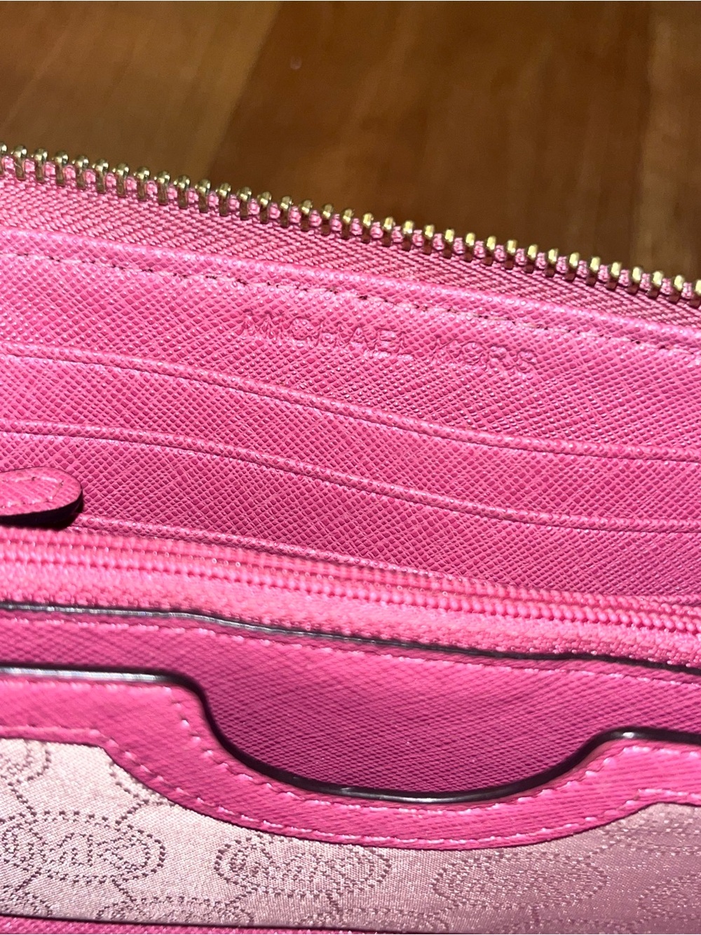Michael Kors Pink Saffiano Leather Crossbody with Matching Wristlet - Picture 16 of 16